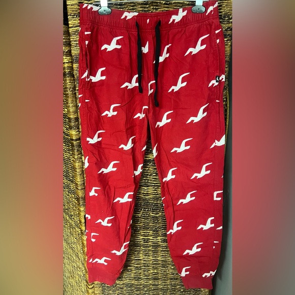 Hollister Other - Hollister- Red‎ Pants with white imprint- small, Sleeper pants- Pre-Owned